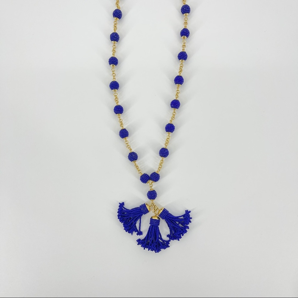 J.Crew Beaded Tassel Necklace